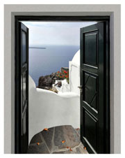 Canvas Art print Santorini Door