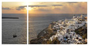 Canvas Art Print Santorini Sunset